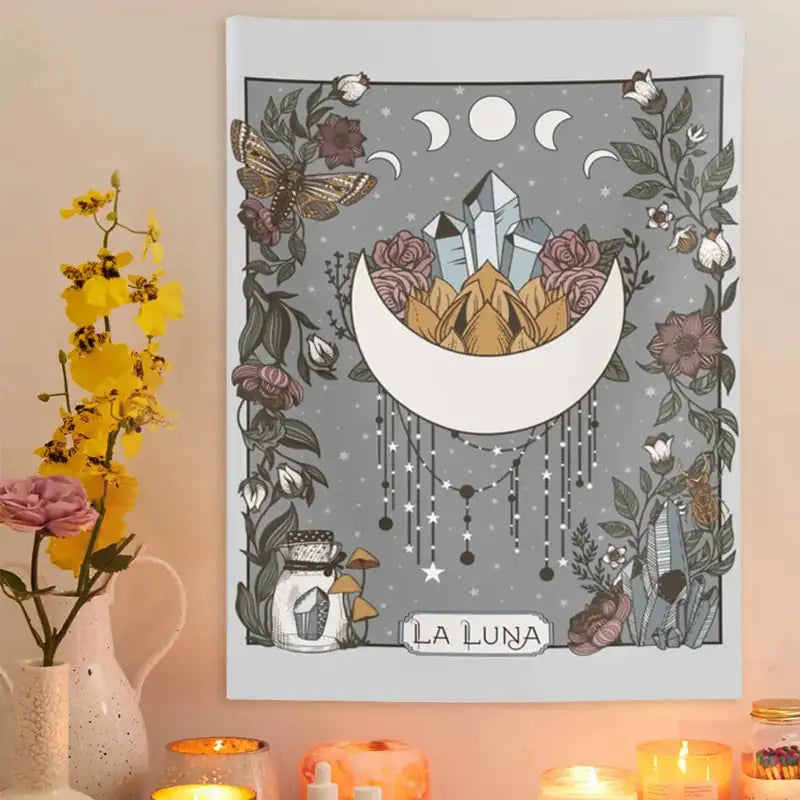 Tarot Card Tapestry - La Luna