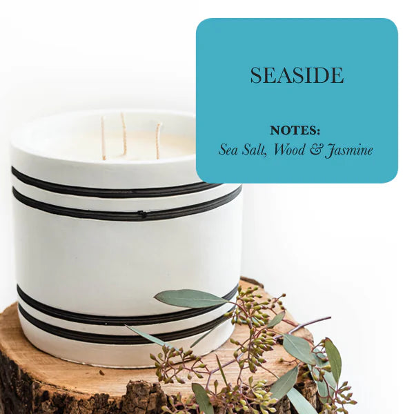 Striped Stone Candle