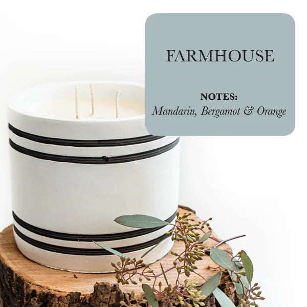 Striped Stone Candle