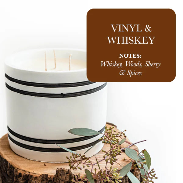 Striped Stone Candle