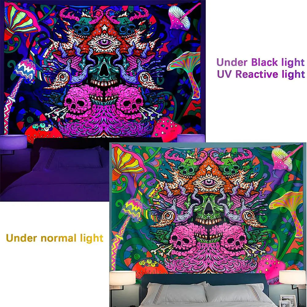 Trippy Neon Tapestry