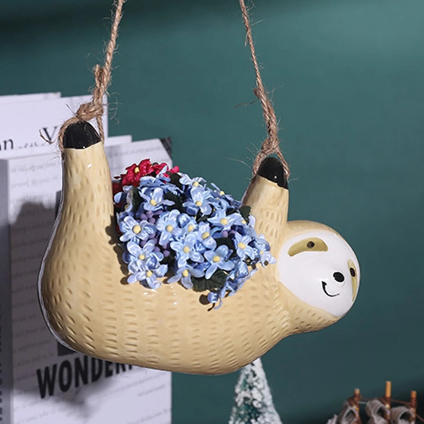 Cute Sloth Hanging Planter