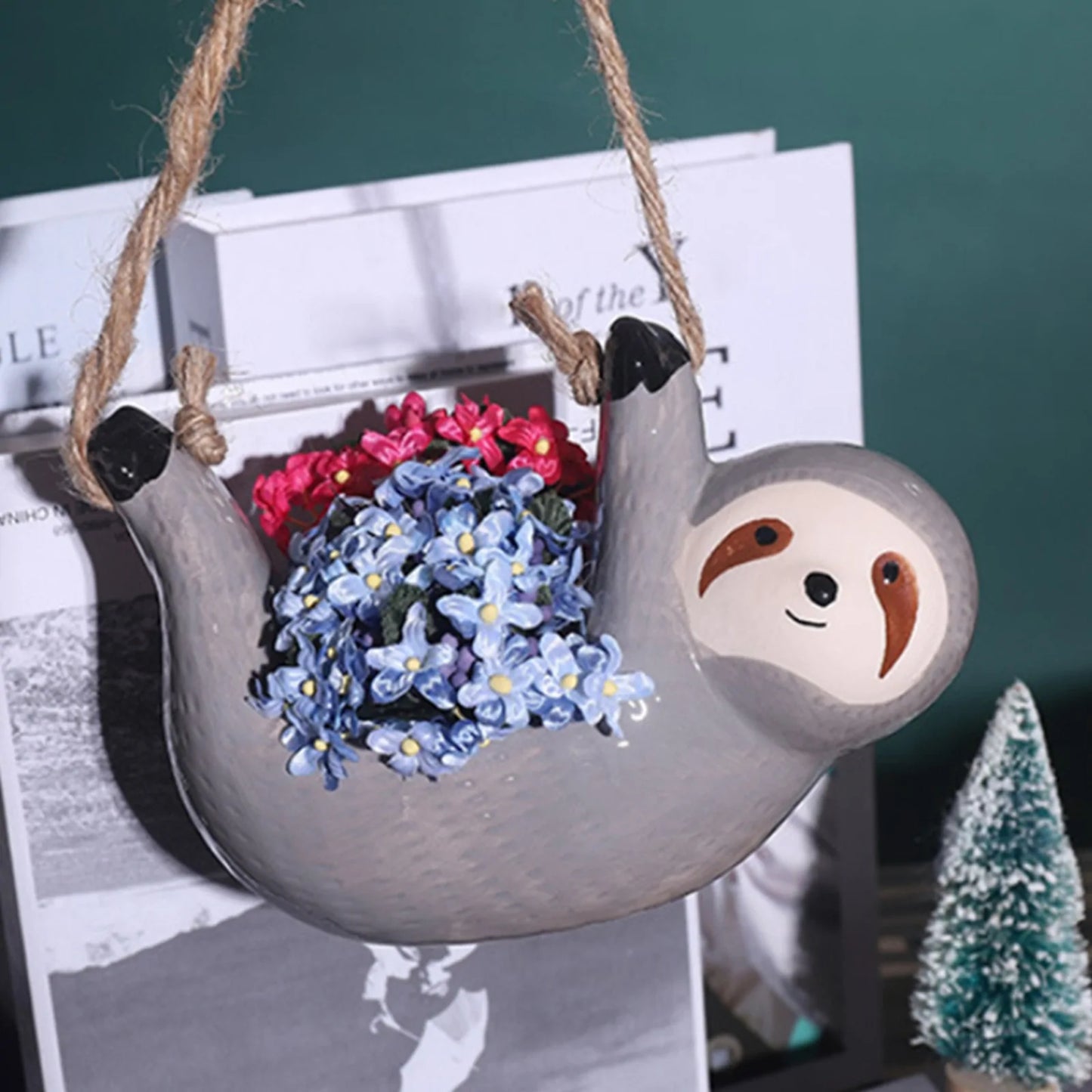 Cute Sloth Hanging Planter