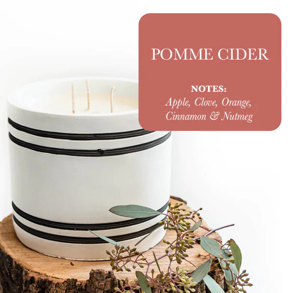 Striped Stone Candle