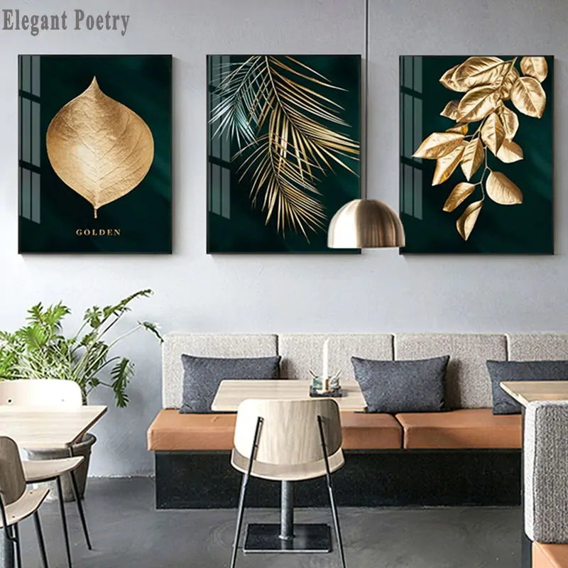 Golden Plant Prints