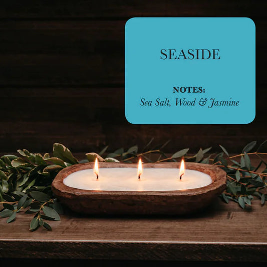 3-Wick Dough Bowl Candle - Seaside