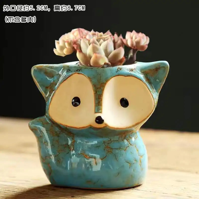 Mini Fox Plant Pot