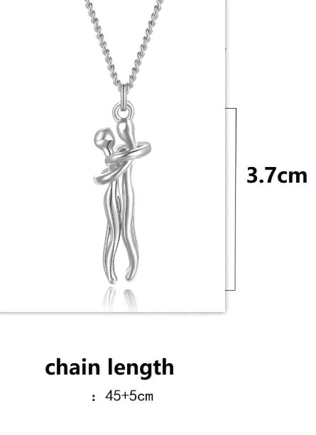 Hug Necklace Ring Set