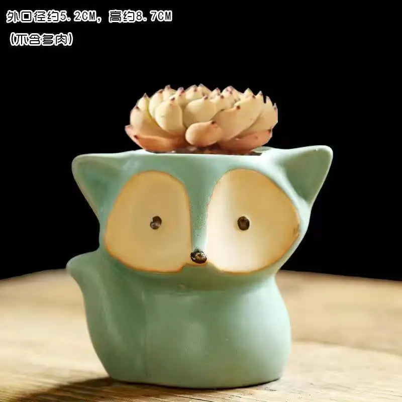 Mini Fox Plant Pot
