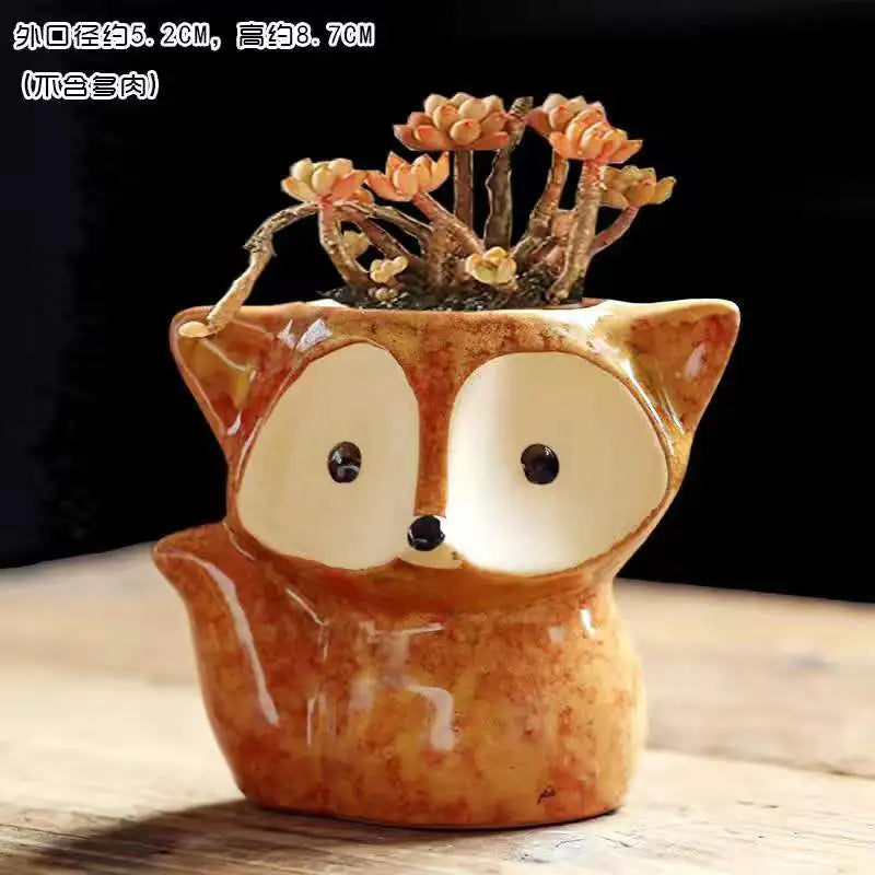 Mini Fox Plant Pot