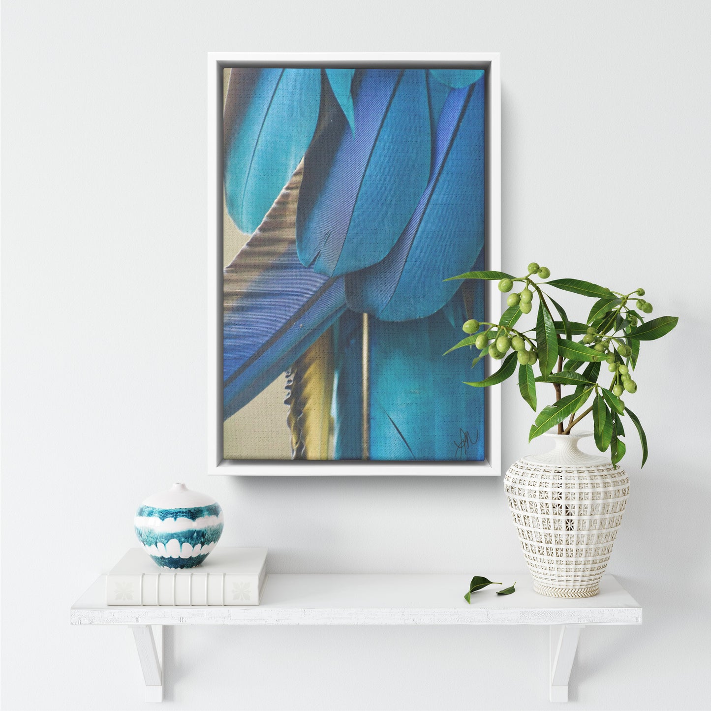 Feathered Shades of Blue