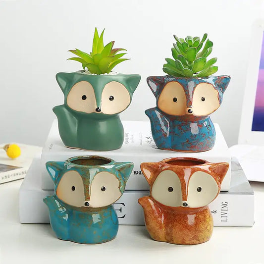 Mini Fox Plant Pot