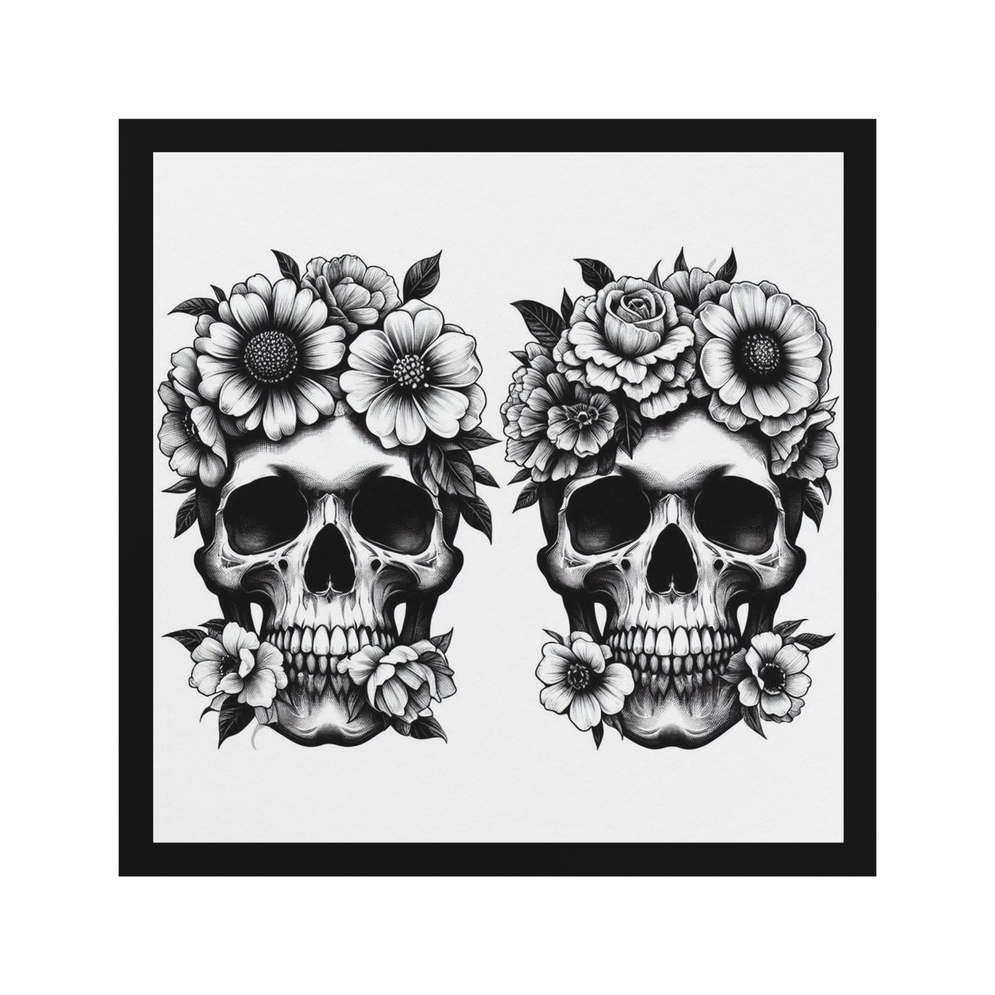 Skulls & Flowers Magnet