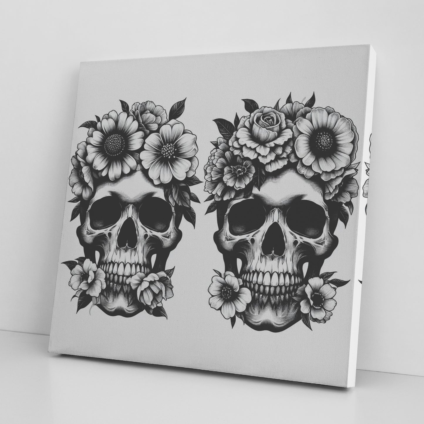 Skulls & Flowers Canvas