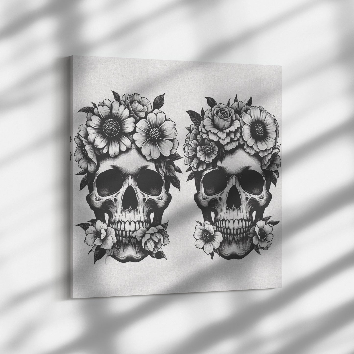 Skulls & Flowers Canvas