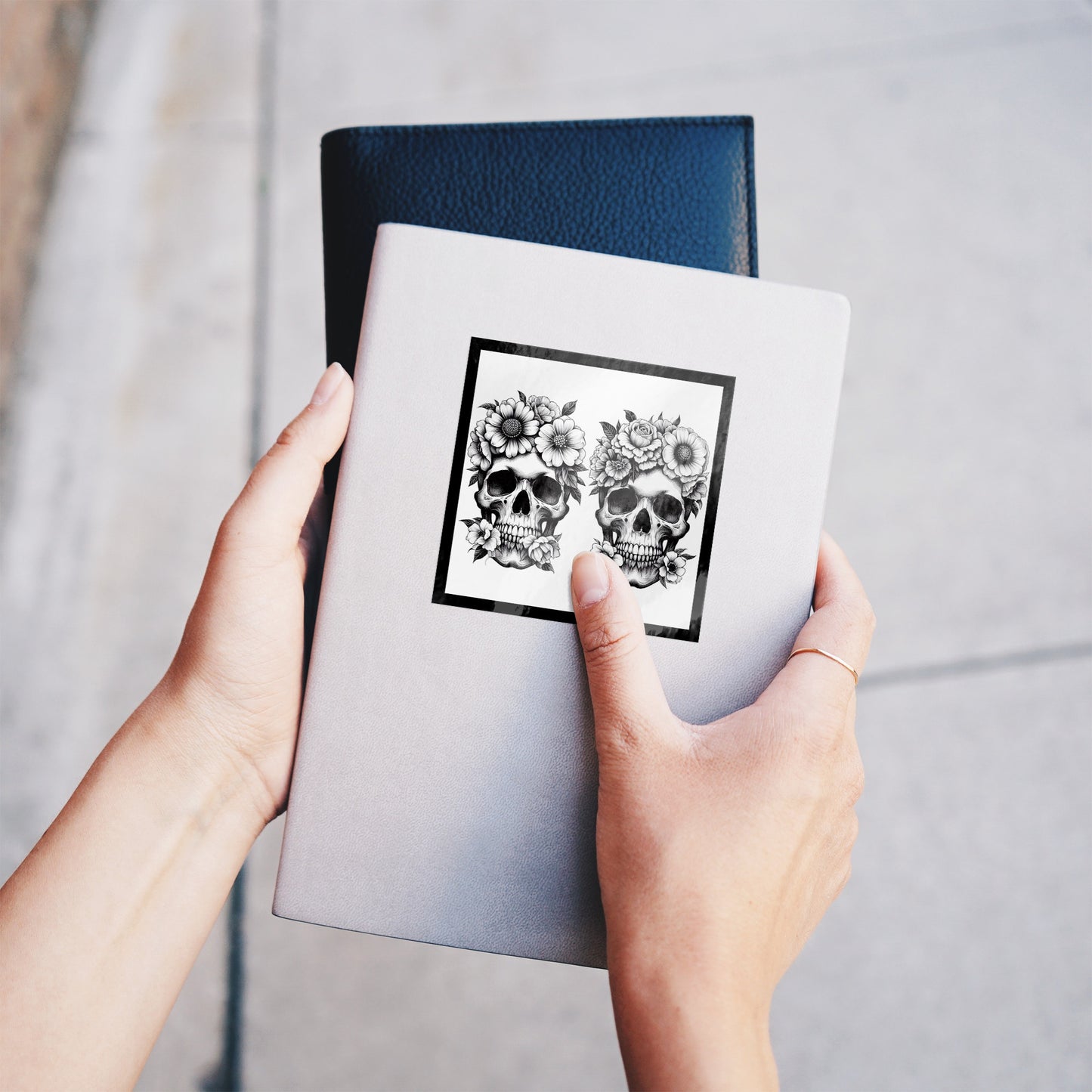Skulls & Flowers Sticker
