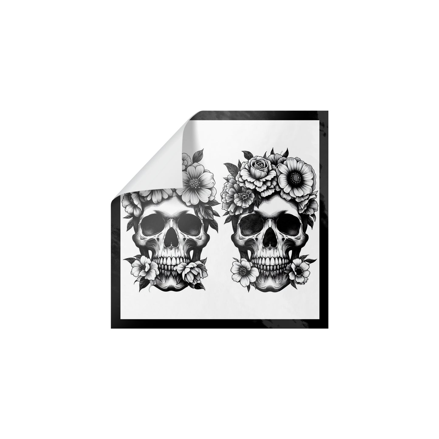 Skulls & Flowers Sticker