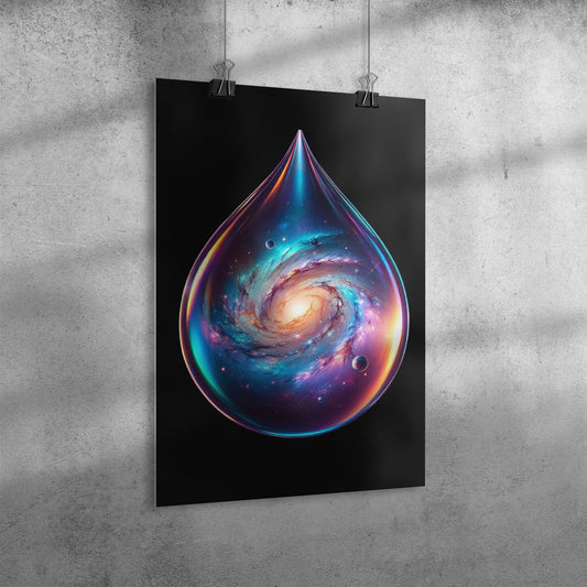 Galactic Teardrop Poster
