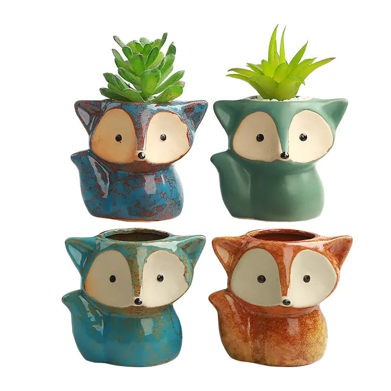 Mini Fox Plant Pot