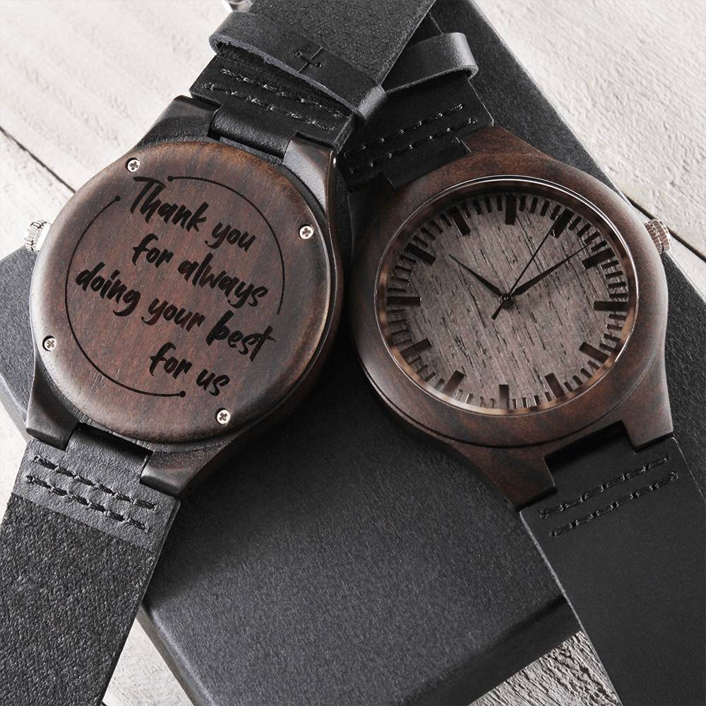Thank You - Wooden Watch