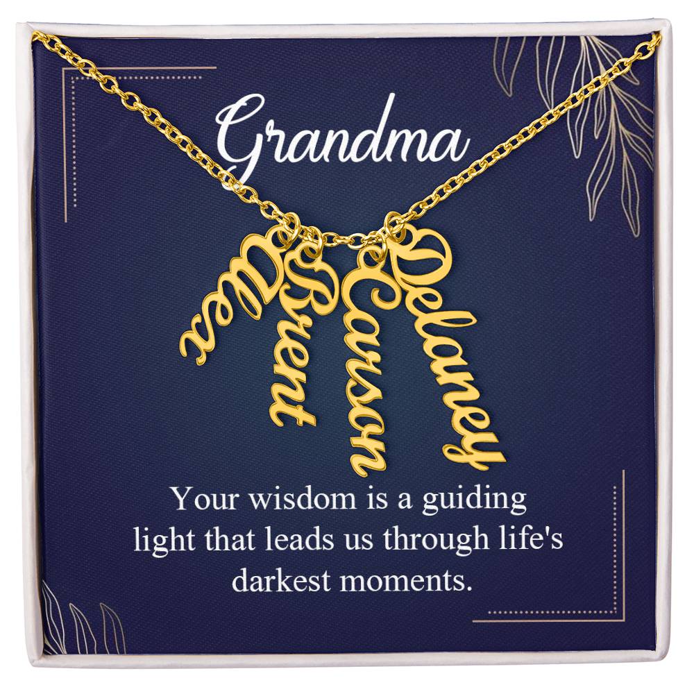 Multi Name Necklace - For Grandma