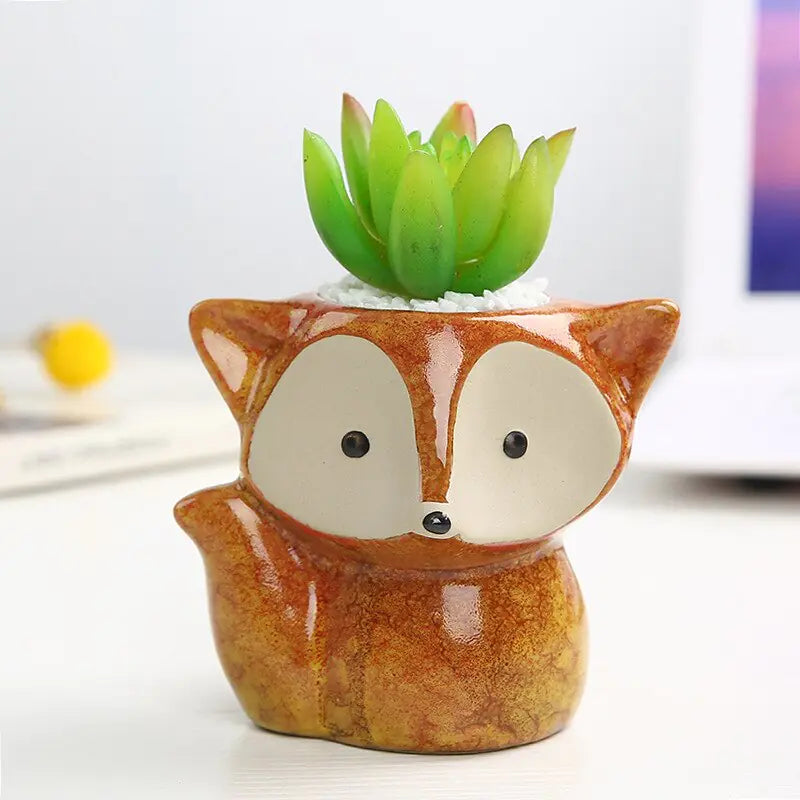 Mini Fox Plant Pot