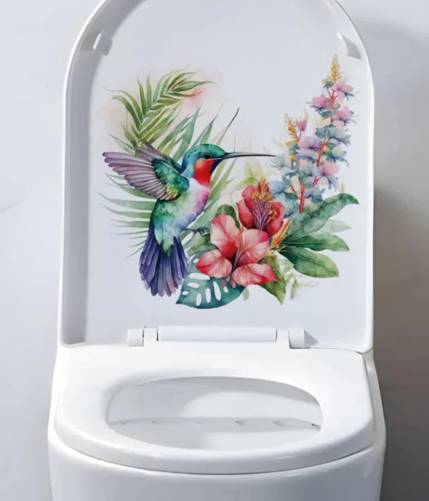 Hummingbird Toilet Sticker