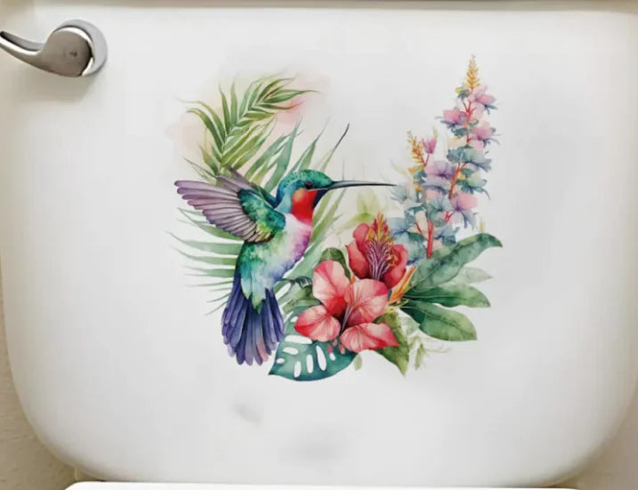 Hummingbird Toilet Sticker