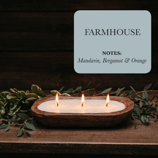3-Wick Dough Bowl Candle - Farmhouse