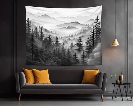 Misty Forest Tapestry
