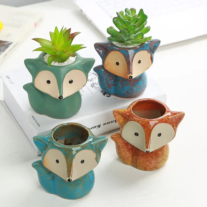 Mini Fox Plant Pot