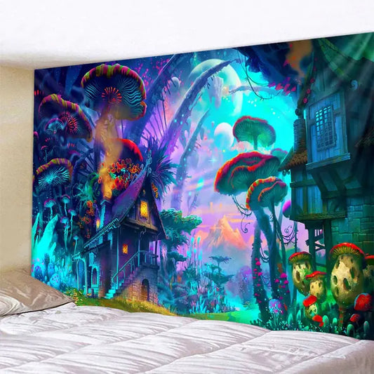 Fantasy Mushroom Tapestry